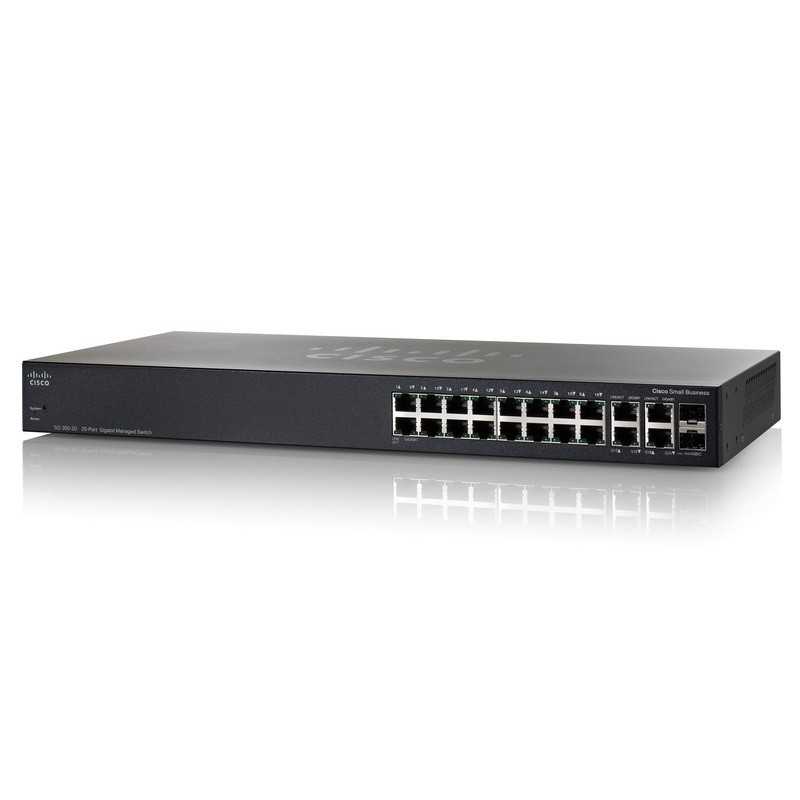 Cisco SG300 20 SRW2016 L3 Managed Switch 18 Port Gigabit 2 Port
