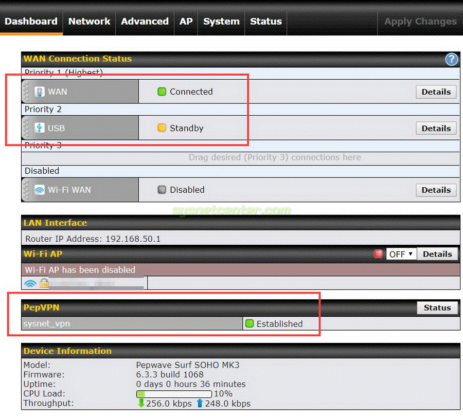 PEPWave Surf SOHO VPN Site To Site