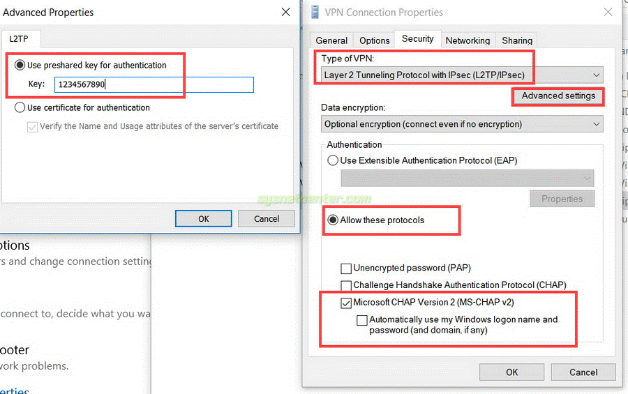 windows 10 VPN L2TP IPSecs 4G