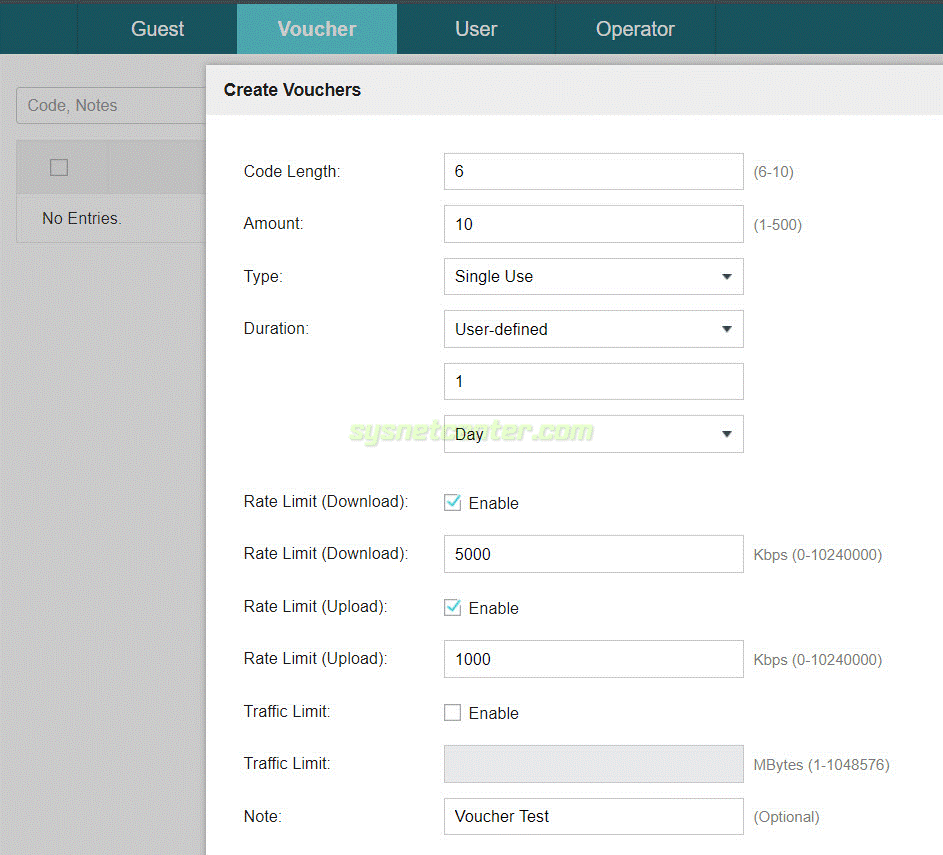 TP-Link OC200 voucher login