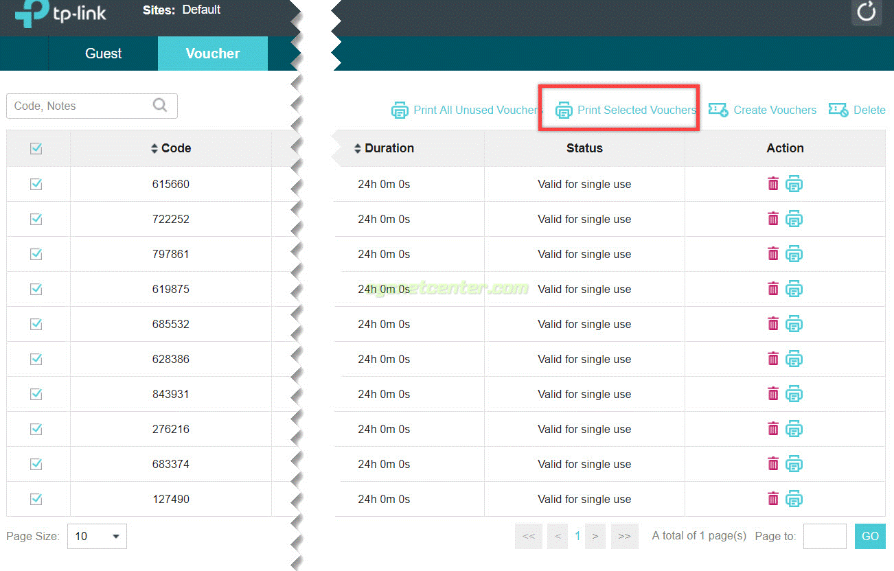 TP-Link OC200 voucher login