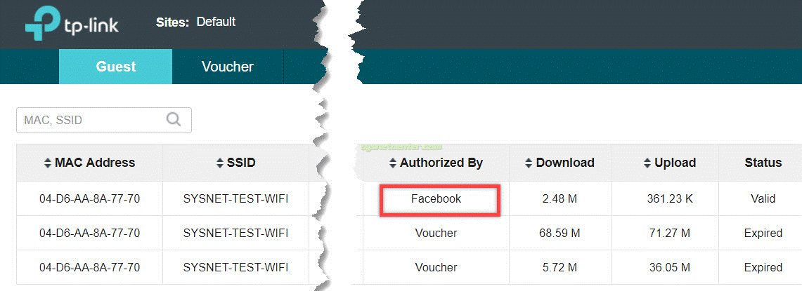 TP-Link OC200 facebook login