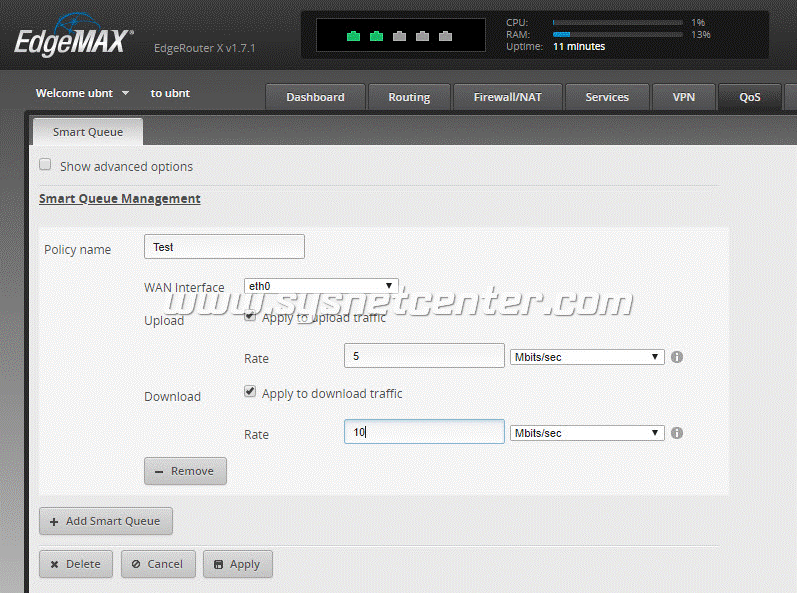 คู่มือการ Config Ubiquiti EdgeRouter เบื้องต้น